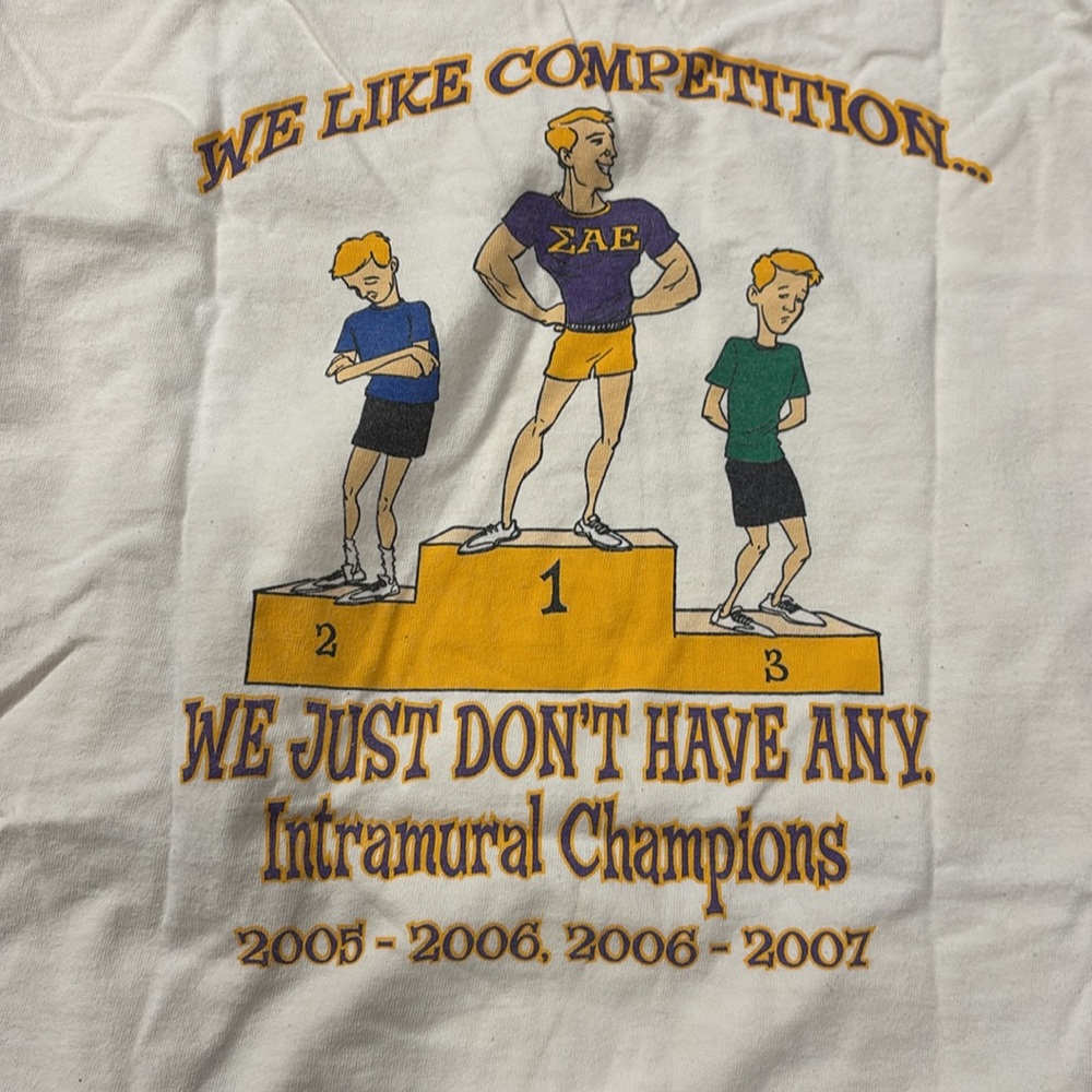 Sigma Alpha Epsilon Intramural Champs 2007 Vintage TN Eta Size Large